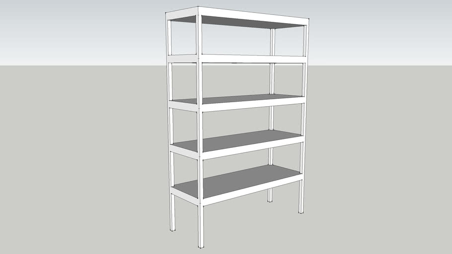 Costco 多功能組合5層置物架whalen Step Beam Shelving 625073 48 X 18 X 72 Charcoal 3d Warehouse