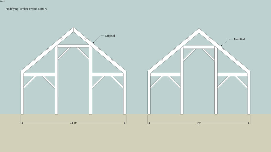 Timber Frame Size Change 3D Warehouse