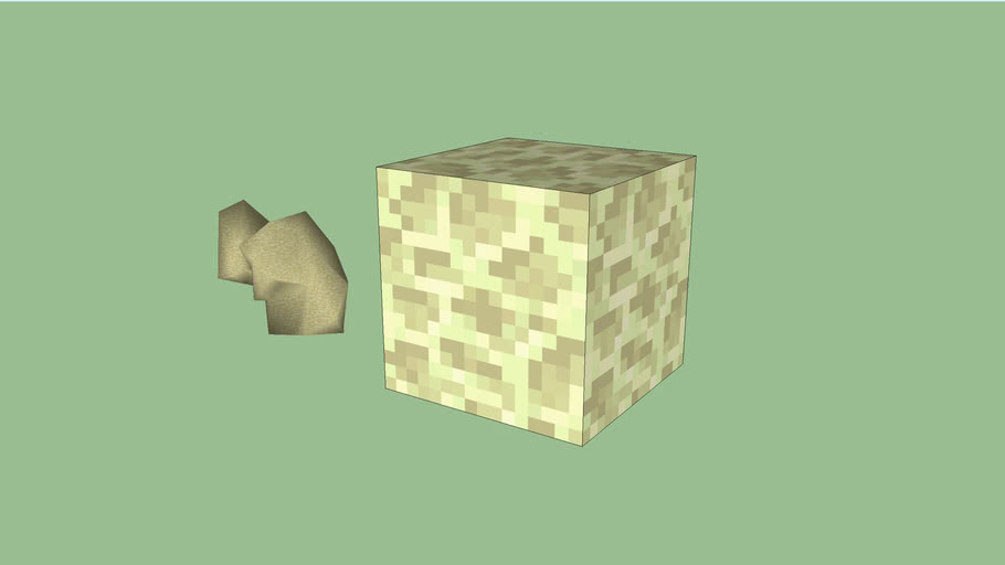 Minecraft Endstone As An Item And As A Block 3d Warehouse