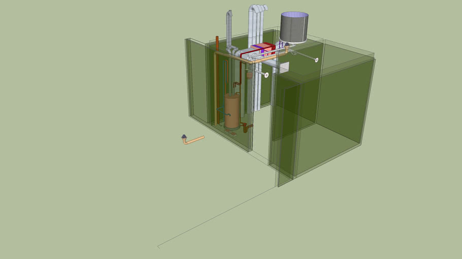 Mechanical Room Closet Combo Unit HWT 3D Warehouse