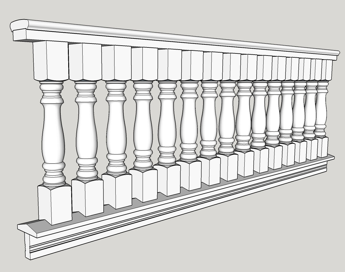 Porch Spindles, Balusters 3D Warehouse
