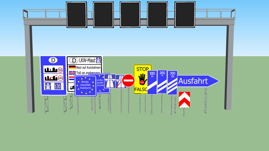 Highway traffic signs | 3D Warehouse