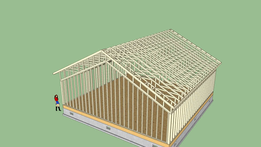 Parallel Chord Truss Roof (Vaulted) | 3D Warehouse