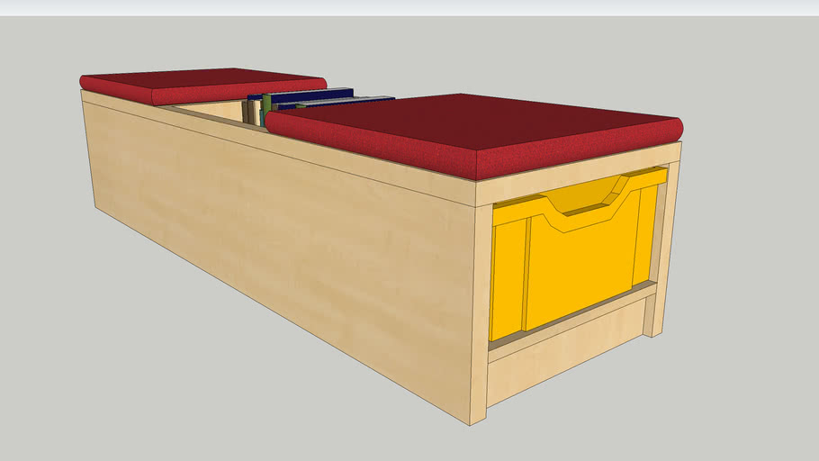 Book Seat Kinder Box Storage Unit 3D Warehouse