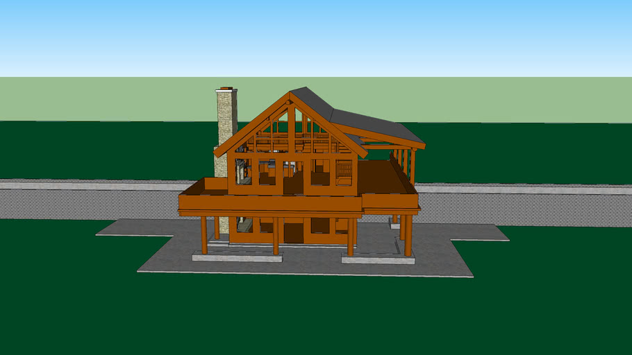 Log home, Log cabin, Log house | 3D Warehouse