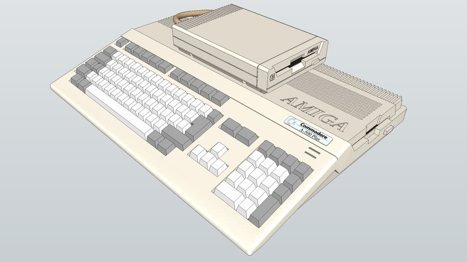 Commodore Amiga 500 Plus with A1011 Floppy Drive 3D Warehouse