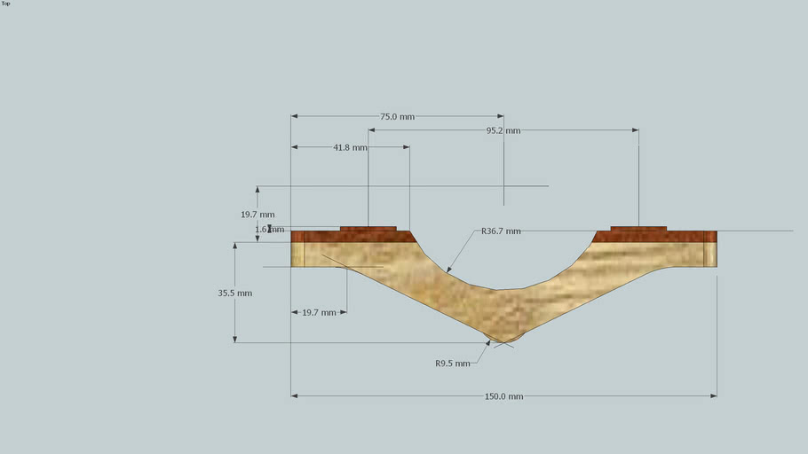 Drawer Pull Metric 3D Warehouse