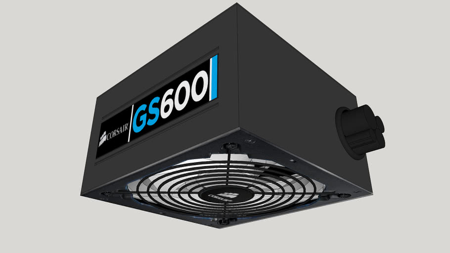 Fonte Corsair ATX GS600 600W CMPSU-600G-WW | 3D Warehouse