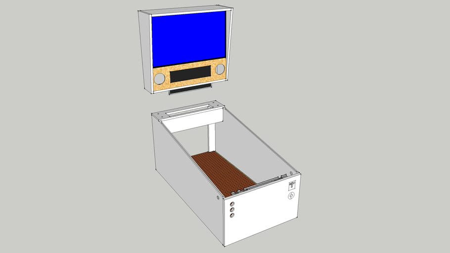 Ultra Widebody Virtual Pinball Cabinet And Backbox Design With Plywood Cut Layout Layer 3d Warehouse