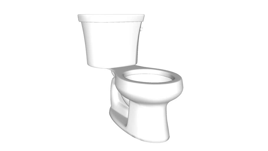 K3947RA Wellworth(R) twopiece roundfront 1.28 gpf toilet with Class
