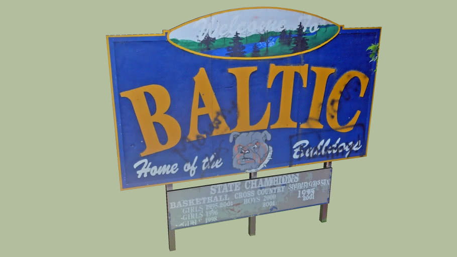 Sign Baltic, South Dakota 3D Warehouse