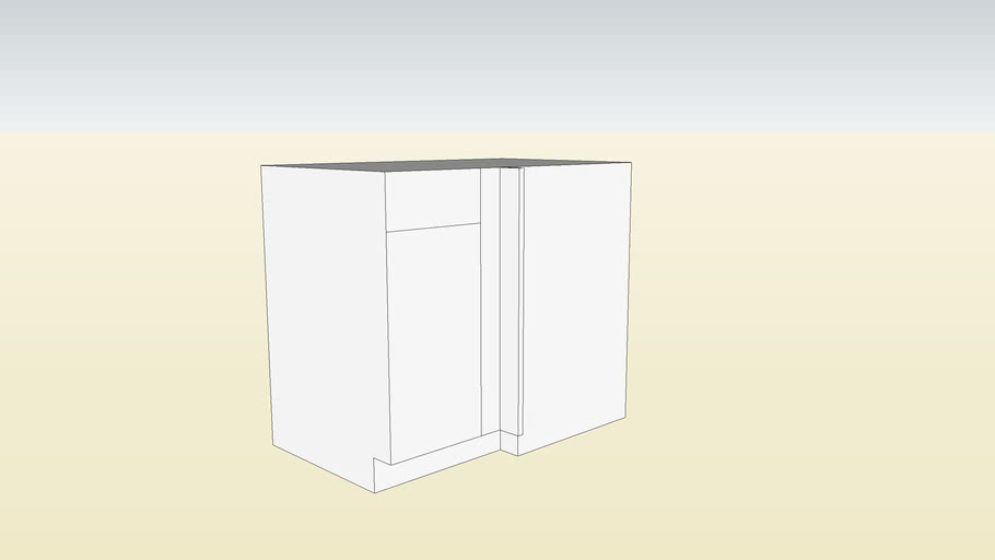 Frameless Kitchen Blind Corner Base Cabinet Proxy 40 Wide 1 Door