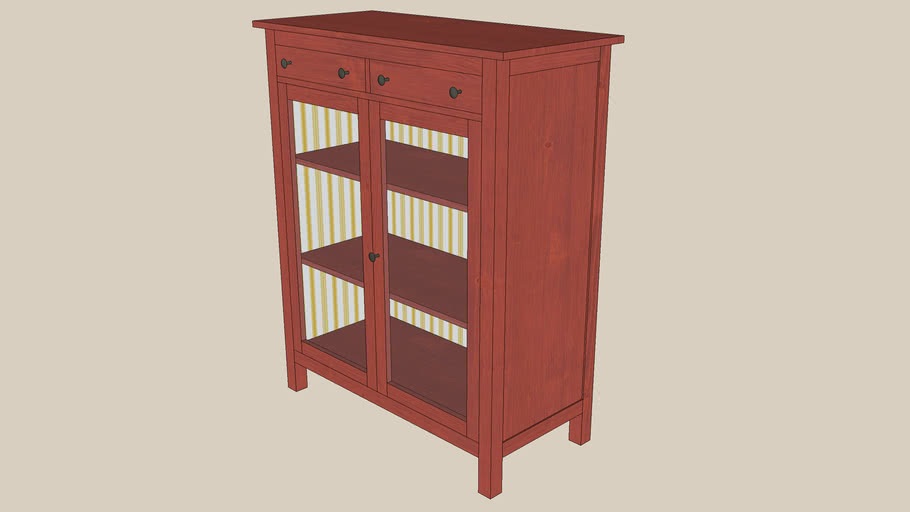 cabinet 132x110x51 red | 3D Warehouse