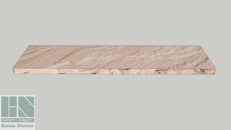 Banas® Stones Premium Natural Wall Coping - 14" x 60" - Banas® Beige RF1