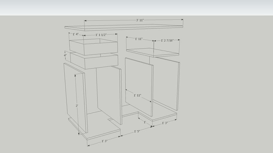 Computer Desk Exploded View 3d Warehouse