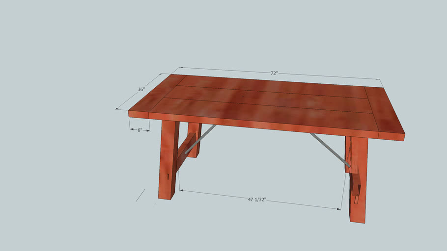 Rustic Table By 2nd Chance Wood Co 3d Warehouse