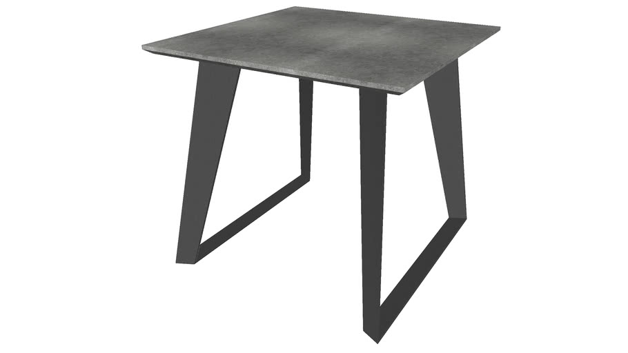 Amsterdam Side Table in Gray Concrete by Modloft 3D Warehouse