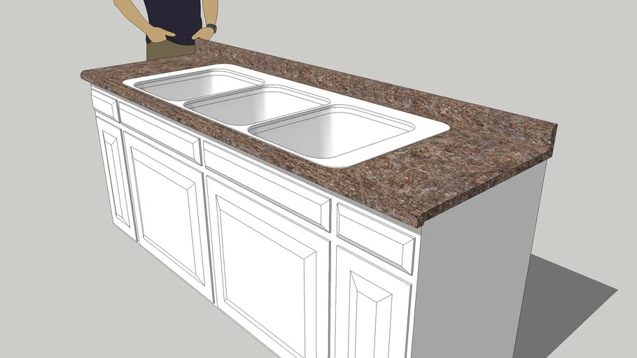 kitchen sink cabinet 3d model