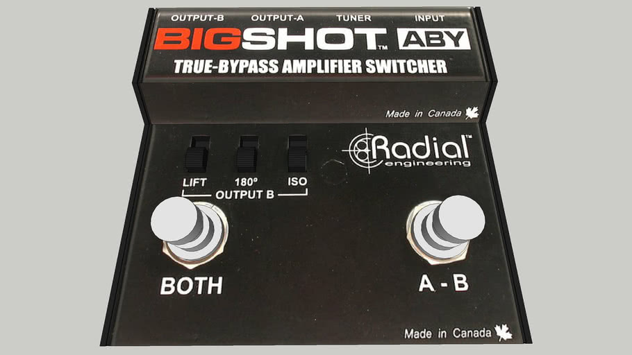 Radial Bigshot ABY TrueBypass Amplifier Switcher 3D Warehouse
