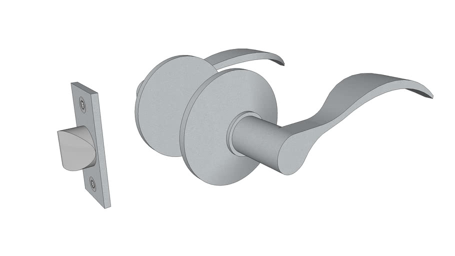 Residential Passage LeverStyle Handleset 3D Warehouse