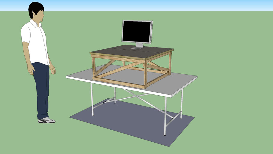 Stand Up Desk Extension Prototype 2 3d Warehouse