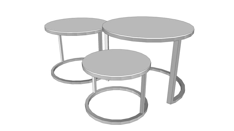 nesting circular center table 3D Warehouse