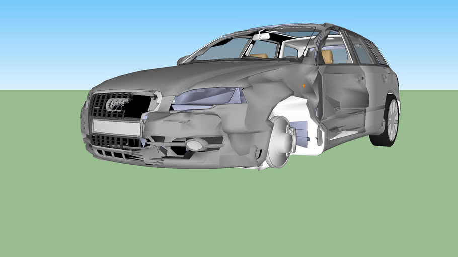 audi a4 crash side test 3D Warehouse
