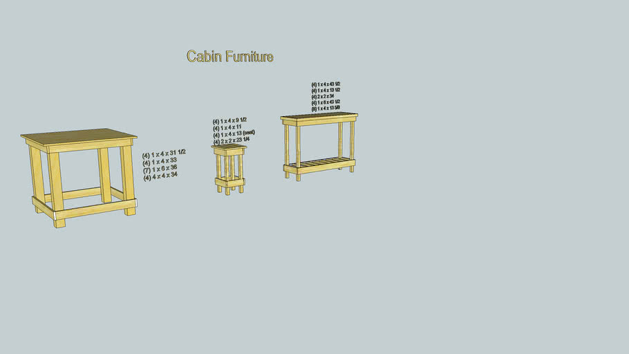 Pine Furniture 3d Warehouse