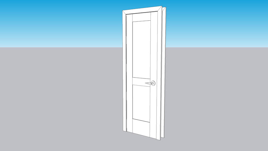 24' x 80' interior door - shaker style | 3D Warehouse