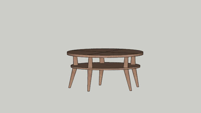 vintage round coffee table | 3D Warehouse