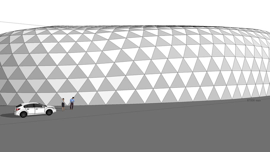 geodesic shell construction, wood structure sport complex | 3D Warehouse