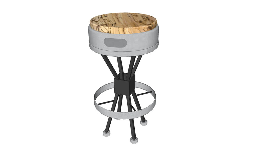 Beer Keg Bar Stool 3D Warehouse