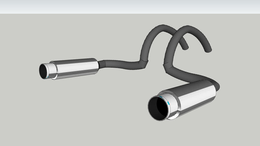 Double Exhaust Pipes 3D Warehouse