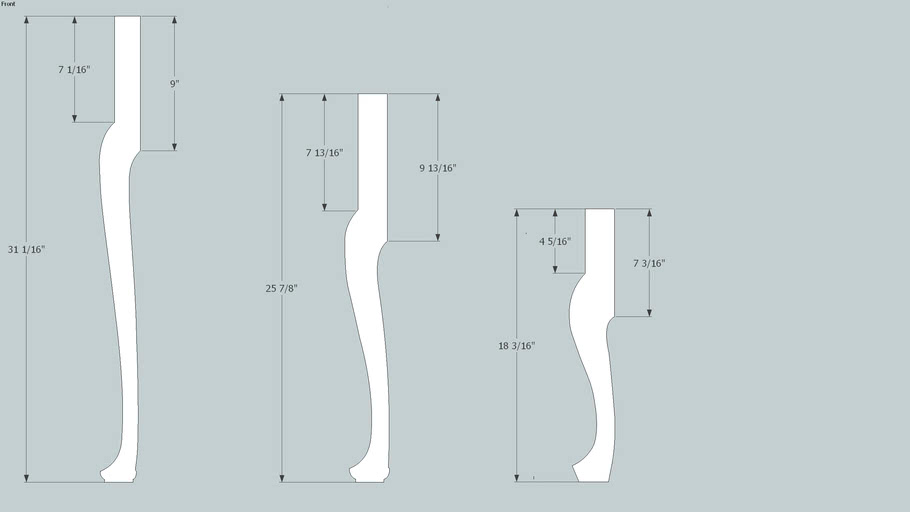 Cabriole Legs Template | 3D Warehouse