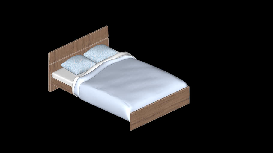 cama doble madera | 3D Warehouse