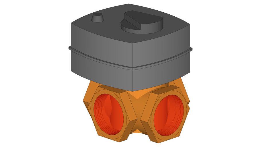 4-WAY MOTORIZED MIXING VALVE 1' NPT | 3D Warehouse
