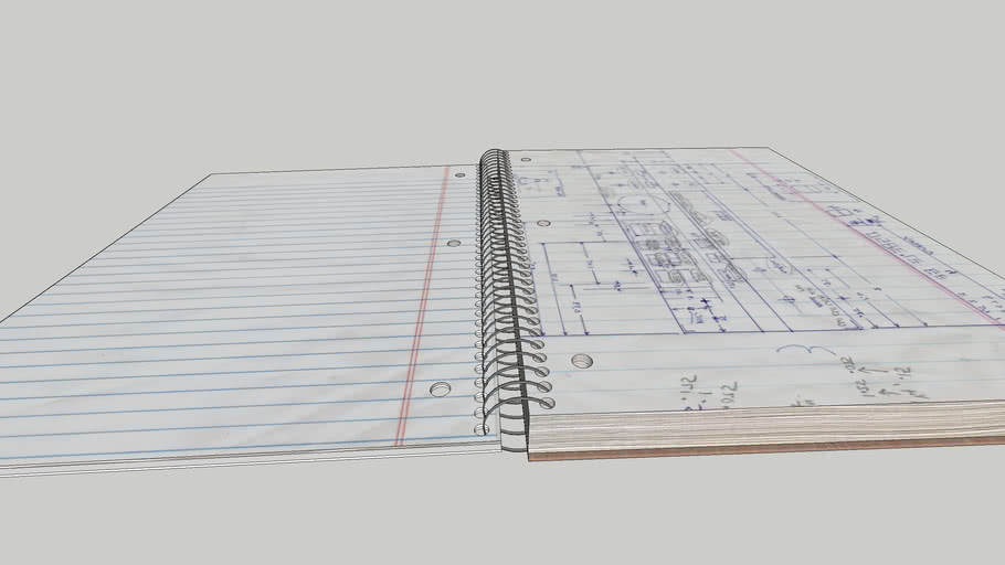 Notebook Sketchbook Notepad 3D Warehouse
