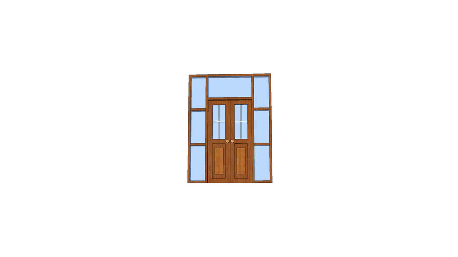 puerta principal en madera 2,500x1,900
