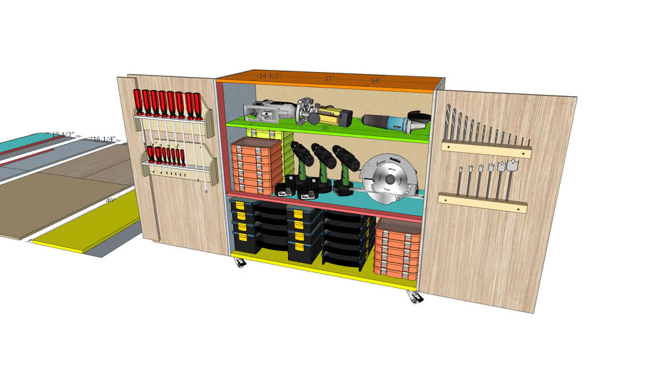 Tools Box Wood 3D Warehouse