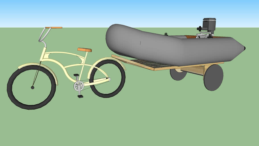 Woden boat trailer for bikes | 3D Warehouse