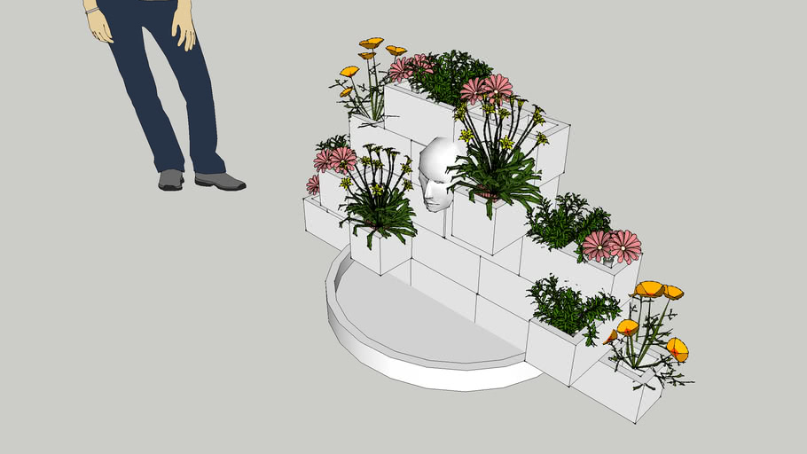 Cinder-block Planter/Fountain | 3D Warehouse