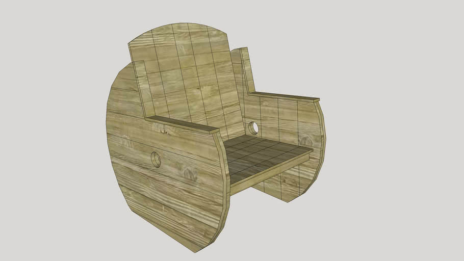 Industrial Wire Spool Chair 3D Warehouse
