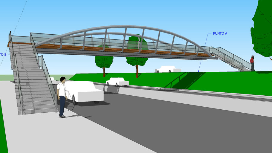 Pasarela peatonal | 3D Warehouse