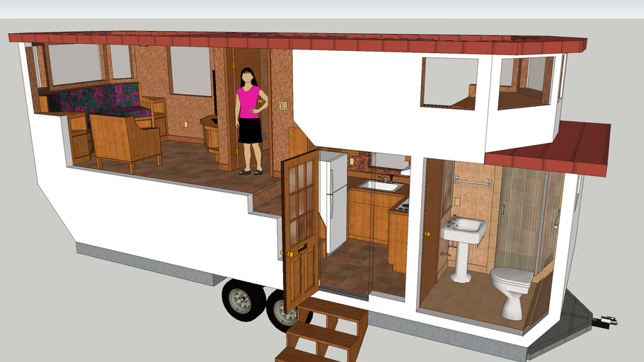 The Caboose 24' Tiny House | 3D Warehouse