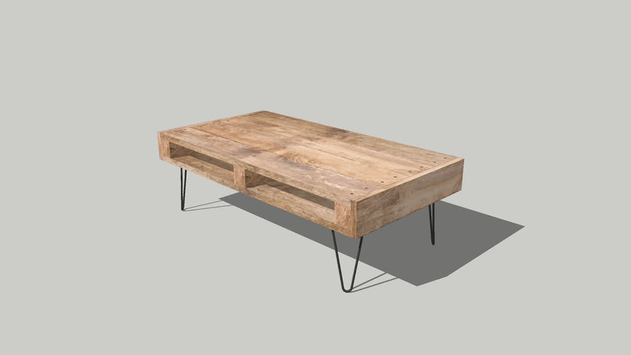 Rustic wood coffee table