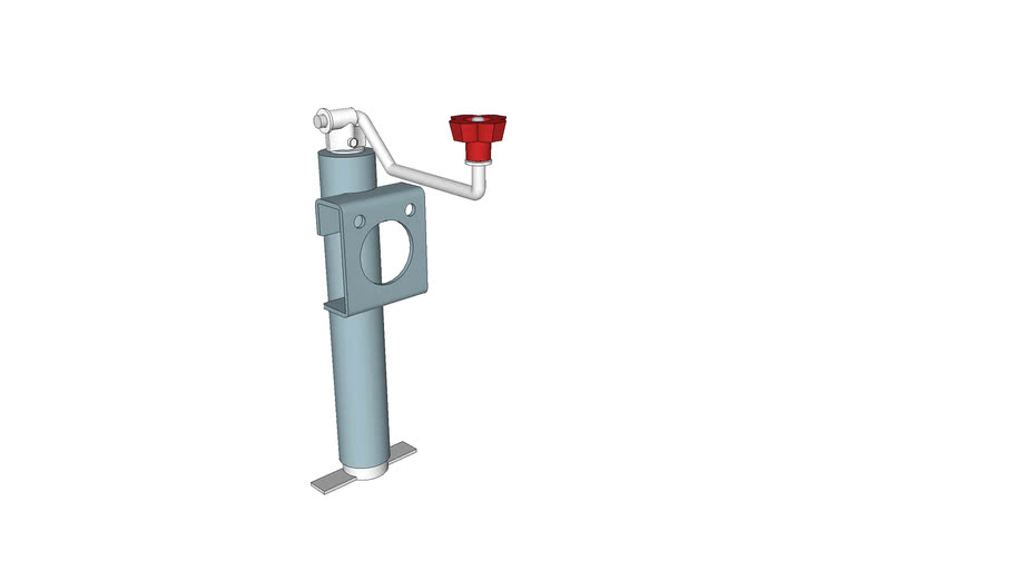 screw jack, 10 inch travel, 2000 lbs, Harbor Freight 42950 3D Warehouse