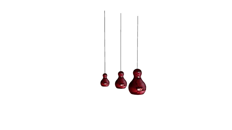 Calabash Red Pendant Lights By Lightyears 3d Warehouse