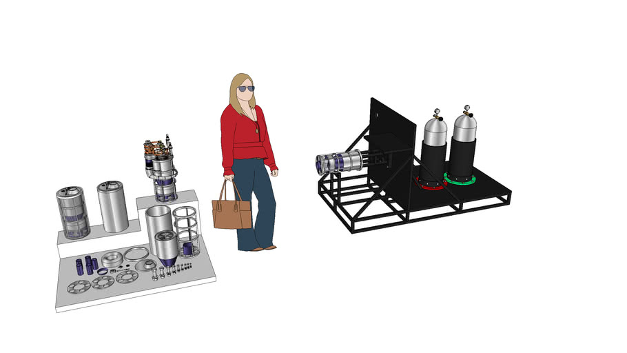 Dimension Hopper 17 Rocket Engine & Test Stand Development. | 3D Warehouse