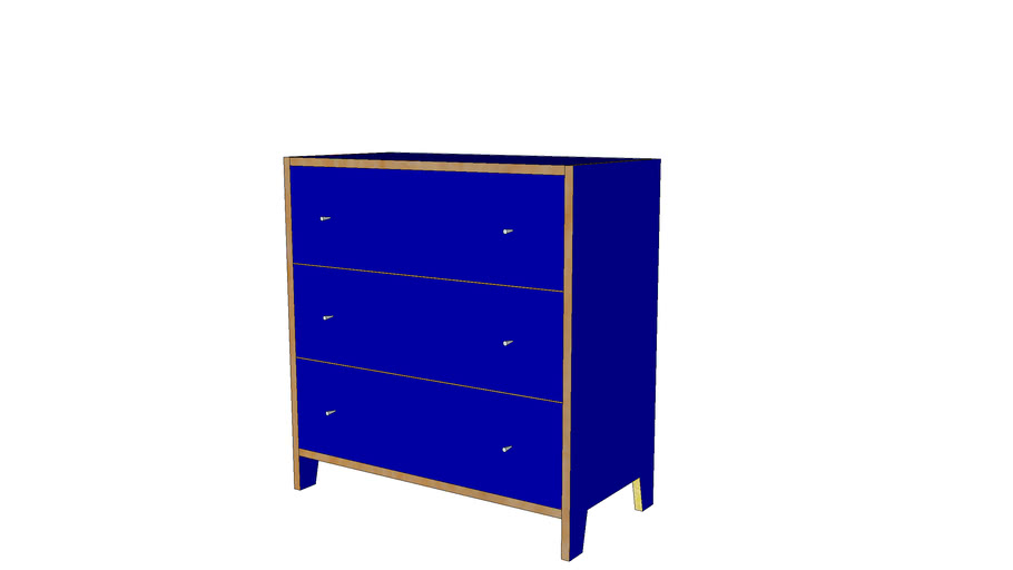 Ikea Robin Chest With 3 Drawers 3d Warehouse