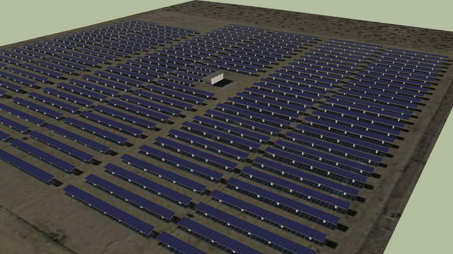 Edwards Air Force Base South Solar Panels 3D Warehouse